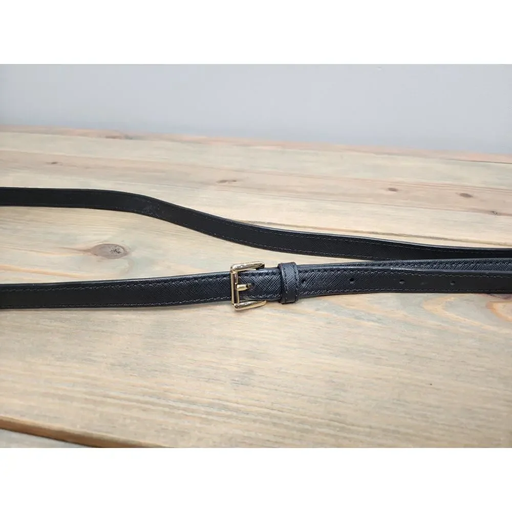 Michael Kors Leather Replacement Strap Handbag Purse Black L48” x W1/2”